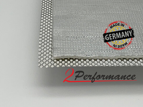 Hitzeschild Kalotte Hitzeblech 1000 x 500 mm mit ALU Hitzeschutz Matte
